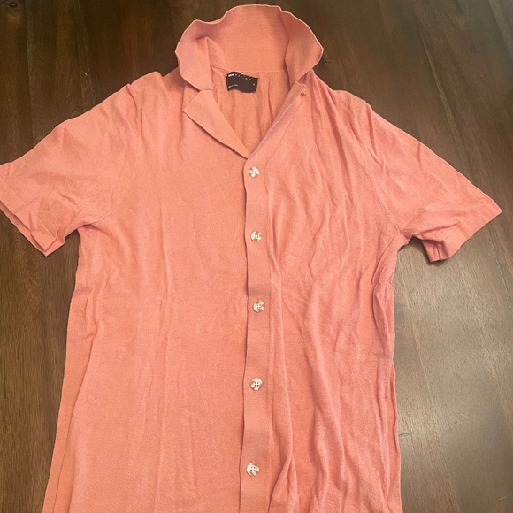 ASOS - salmon buttonup shirt - Picture 1 of 2